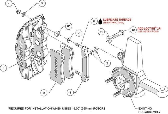 Wilwood AeroLite 6R 6-Piston Brake Kit for Chevy C5/C6 Corvette Front - Image 5