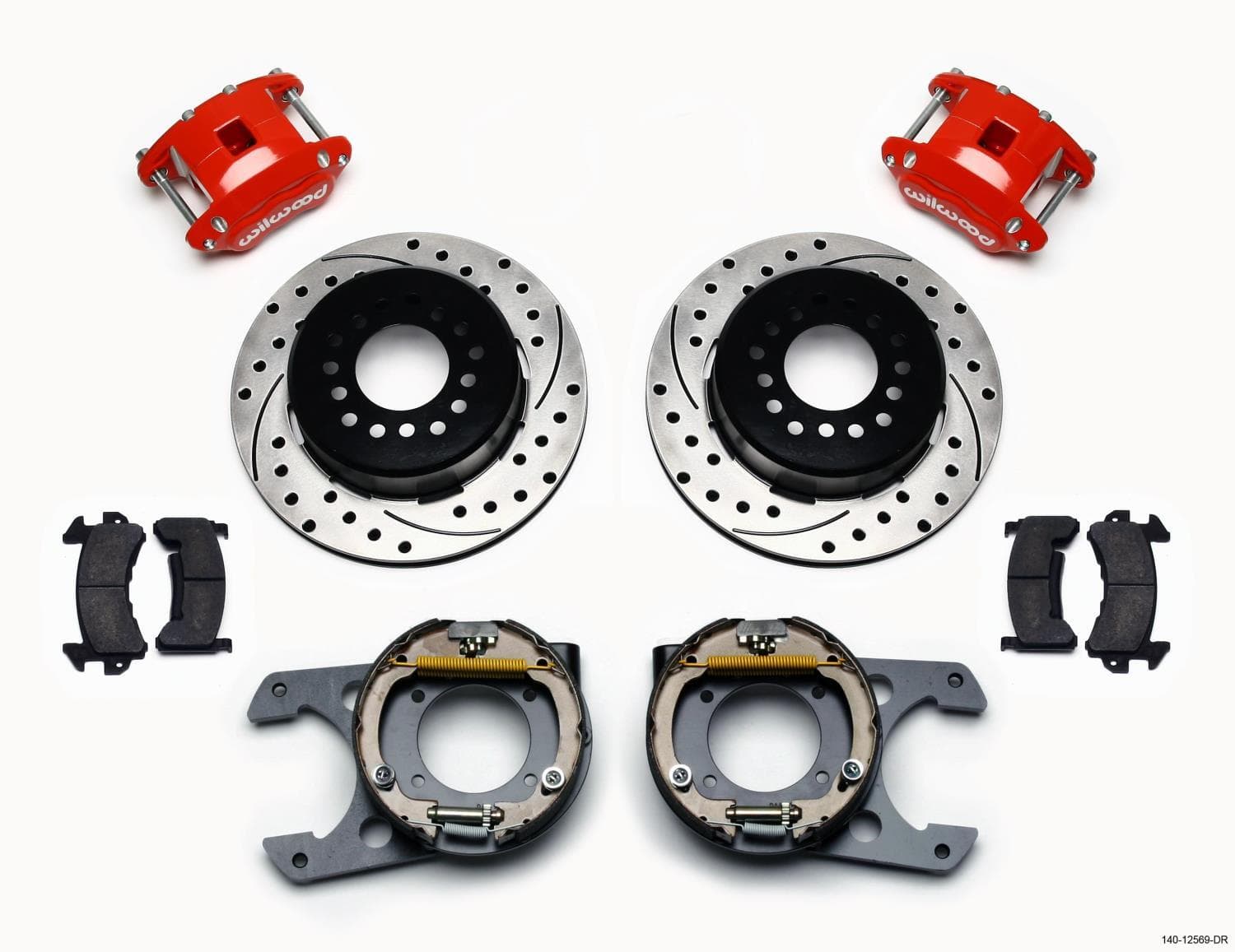 Wilwood D154 Rear Disc Brake Kit for Muscle Cars 12.19" Dual Piston Calipers - Image 2