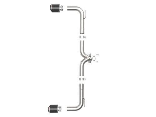 aFe Exhaust Axle Back for Chevy C6 2.5" SS Tubing Dual 4.5" Carbon Fiber Tips - Image 7