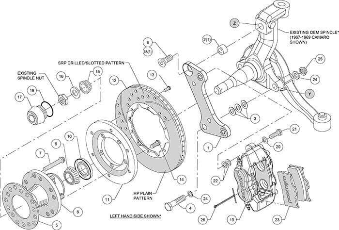 Wilwood FDL Pro-Series Front Hub Kit for GM 1967-69 F-Body 11" Rotor Forged A... - Image 6