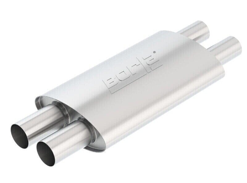 Borla Touring Muffler Dual 2.25" Inlet Dual 2.5" Outlet T-304 Stainless Steel