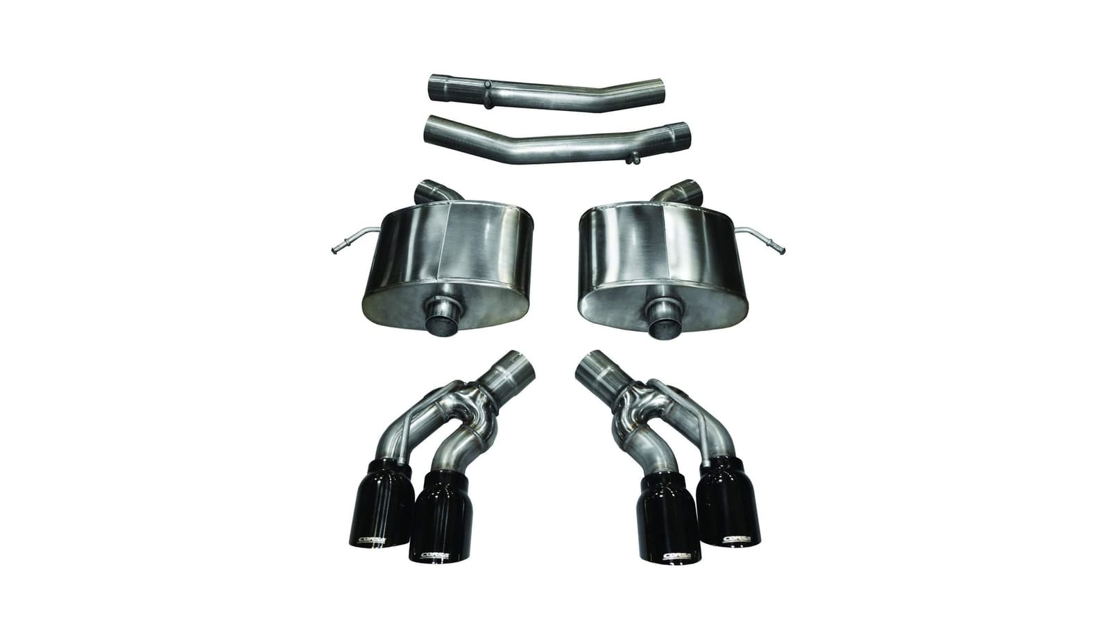 CORSA Performance Axle-Back Exhaust for Chevy C6 with Reflective Sound Cancel... - Image 2