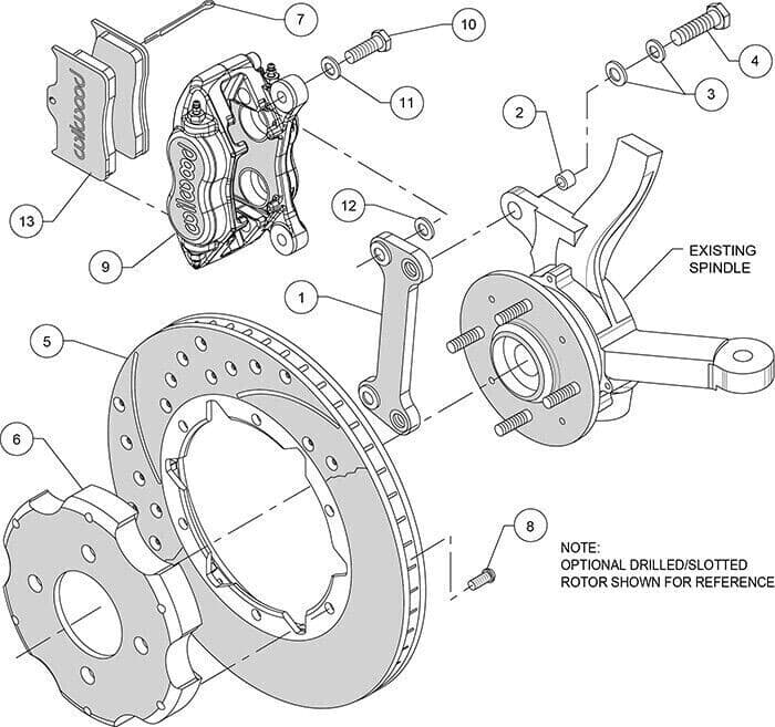 Wilwood Dynalite Brake Kit for Front Wheel Drive Sport Compacts Forged Billet... - Image 8
