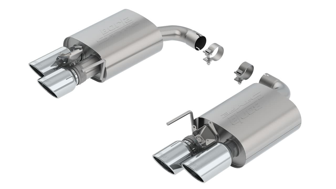 Borla Axle-Back Exhaust for 5.0L Mustang GT Bullitt Dual Chrome T-304 Tips S-... - Image 3
