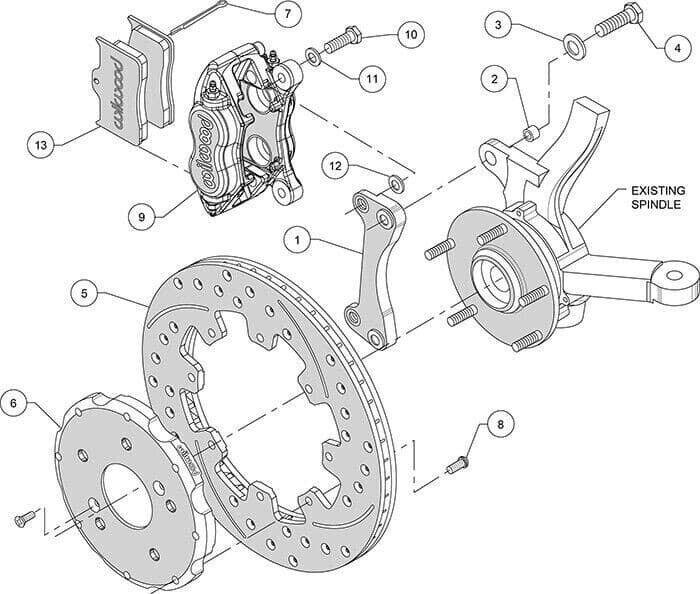 Wilwood Dynalite Brake Kit for FWD Sport Compacts Forged Billet Calipers Over... - Image 7