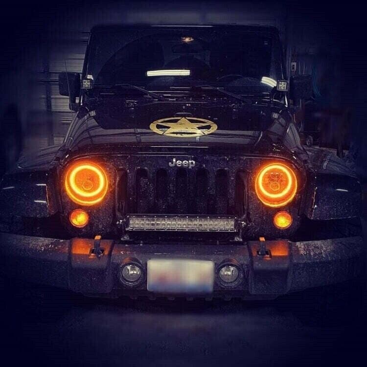 ORACLE Lighting LED Halo Headlight for Jeep Wrangler JK with Amber Switchback... - Image 6