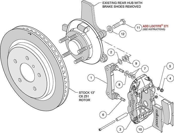 Wilwood Superlite 4R 4-Piston Rear Caliper Kit for 1997-2013 C5/C6 Corvette - Image 5