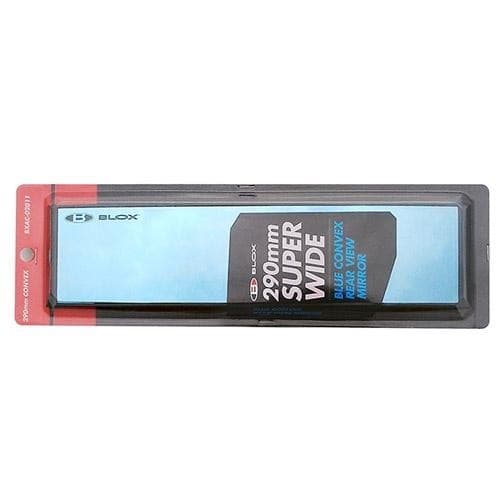 BLOX Racing Rear View Mirror 290mm Convex Blue Tint Black Frame - Image 6