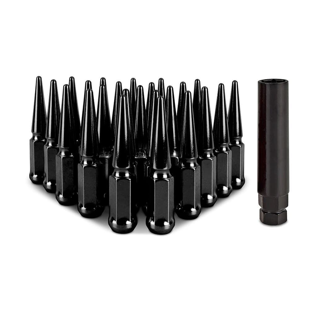 Mishimoto Steel Spiked Lug Nuts M14x1.5 4-Inch Spike 60-Degree Tapered Seat