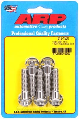 ARP 12pt Hardware Kit 3/8in-16 x 1.500 Stainless Steel Bolts (5/pkg) - Image 2