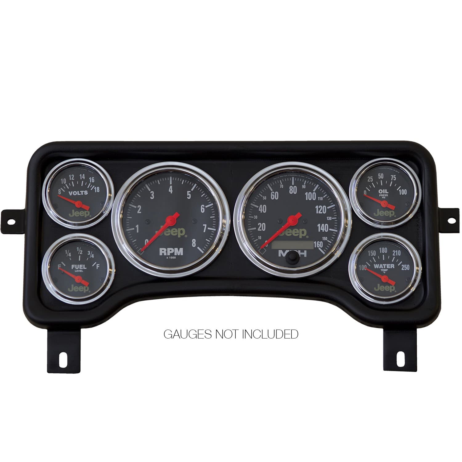 AutoMeter Pod Mounts for Jeep TJ Direct Fit Dash Panel for 6 Gauges - Image 4